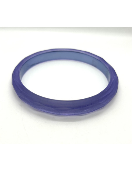 Náramek ve fialové barvě s perleťovým leskem, pevný | FRANCINE BRAMLI