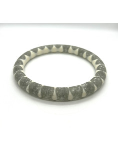 Náramek bílý se třpytkami, pevný | FRANCINE BRAMLI 2