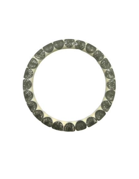 Náramek bílý se třpytkami, pevný | FRANCINE BRAMLI