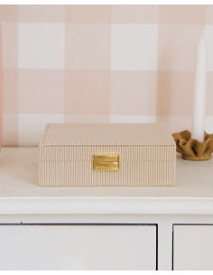 Šperkovnice z béžového manšestru | MAISON SCARLET