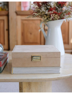 Šperkovnice z béžového sametu | MAISON SCARLET