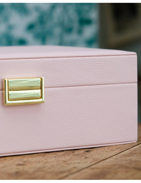 Dvoupatrová šperkovnice z umělé kůže, camel | MAISON SCARLET