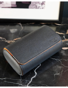 Cestovní pouzdro na 2 hodinky, černé / oranžové | MAISON SCARLET