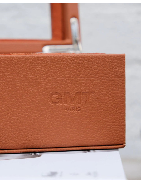 Luxusní pouzdro na 5 hodinek, černé / oranžové | MAISON SCARLET