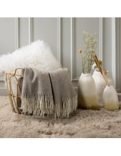 Vlněný přehoz Carina Naturel 130x190 | VIVARAISE 2