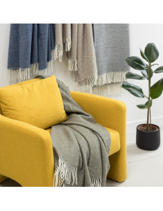 Vlněný přehoz Carina Olive 130x190 | VIVARAISE 2