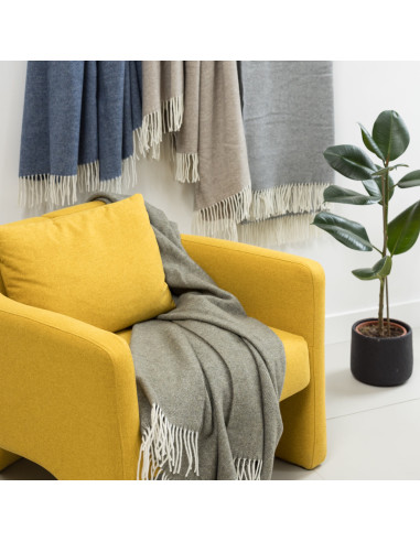 Vlněný přehoz Carina Olive 130x190 | VIVARAISE a