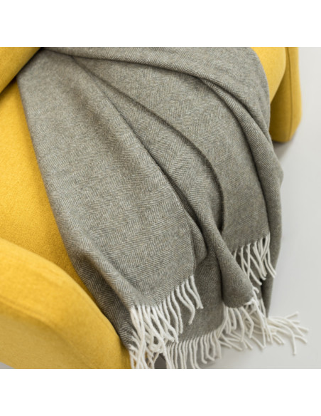 Vlněný přehoz Carina Olive 130x190 | VIVARAISE b