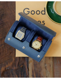 Cestovní pouzdro na 2 hodinky, modré | MAISON SCARLET 2