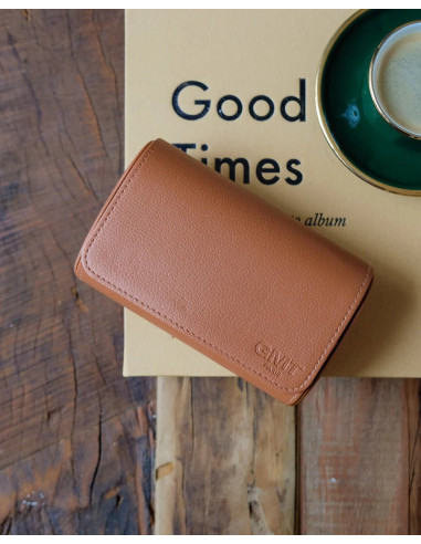 Cestovní pouzdro na 2 hodinky, koňakové | MAISON SCARLET