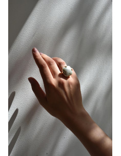 Ring with pearl | FRANCINE BRAMLI - 1 2