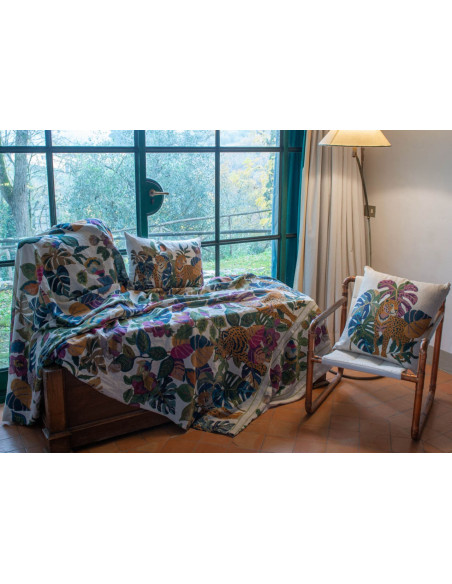 Lněný povlak polštáře Leileaf 55x55 | TESSITURA TOSCANA TELERIE b