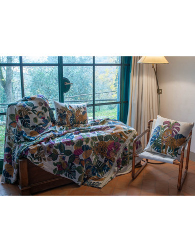 Lněný povlak polštáře Leoleaf 40x60 | TESSITURA TOSCANA TELERIE a