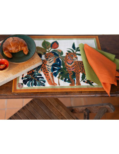 Sada 2kusů prostírání Leoleaf 37x48 | TESSITURA TOSCANA TELERIE - 1 2