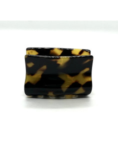 Hranatý skřipec do vlasů, želvovinový vzhled 6cm | FRANCINE BRAMLI 2