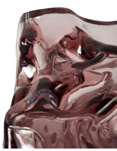 Skleněná váza Ice, růžová | POLS POTTEN - 4