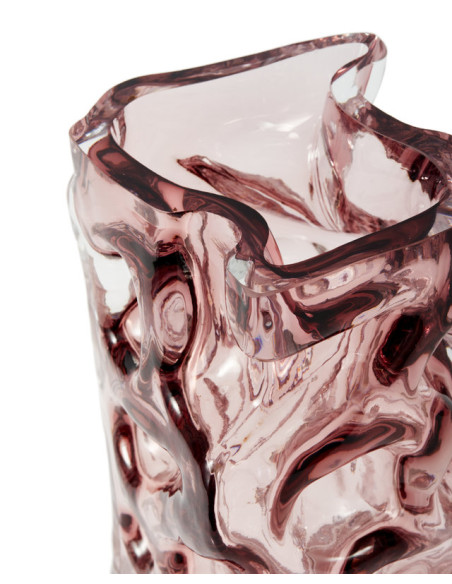 Skleněná váza Ice, růžová | POLS POTTEN - 5