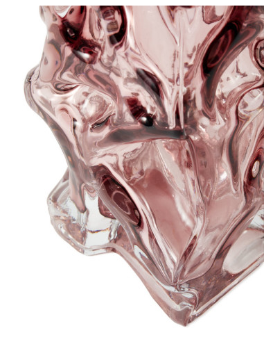 Skleněná váza Ice, růžová | POLS POTTEN - 6