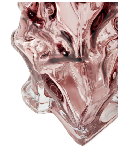 Skleněná váza Ice, růžová | POLS POTTEN - 6