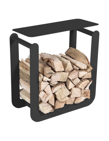 Kovový stojan na krbové dřevo Nevado | FERMOB carbon