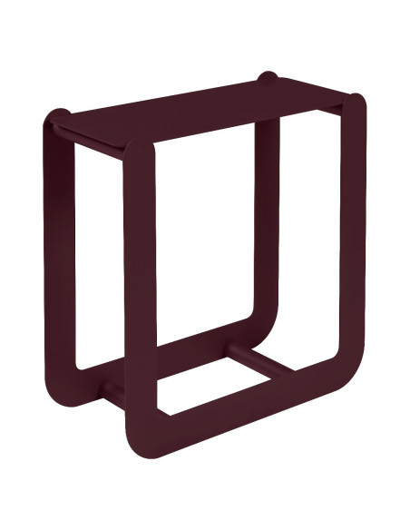 Kovový stojan na krbové dřevo Nevado | FERMOB black cherry