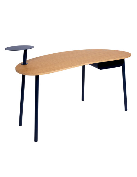 Psací stůl Nuage s dubovou deskou INDOOR | FERMOB deep blue