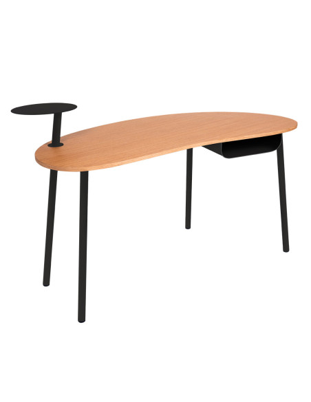 Psací stůl Nuage s dubovou deskou INDOOR | FERMOB liquorice