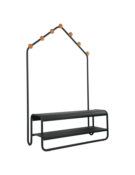 Věšák s lavičkou Funambule INDOOR | FERMOB anthracite