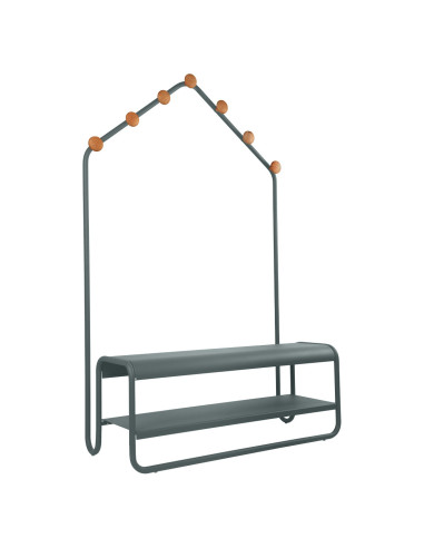 Věšák s lavičkou Funambule INDOOR | FERMOB storm grey