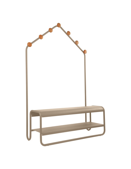 Věšák s lavičkou Funambule INDOOR | FERMOB nutmeg