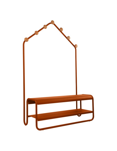 Věšák s lavičkou Funambule INDOOR | FERMOB candied orange