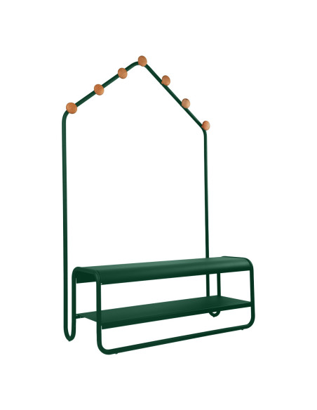Věšák s lavičkou Funambule INDOOR | FERMOB ceder green