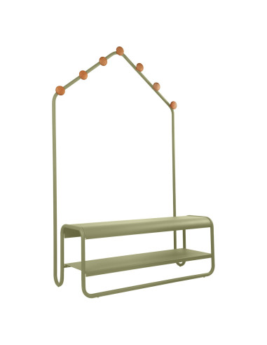 Věšák s lavičkou Funambule INDOOR | FERMOB willow green