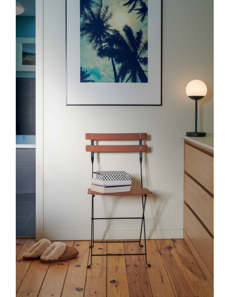 Skládací židle Bistro s kůží, INDOOR | FERMOB b