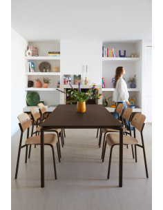 Kovový jídelní stůl Calvi 195x95 s matnou deskou, INDOOR  | FERMOB - 4 2