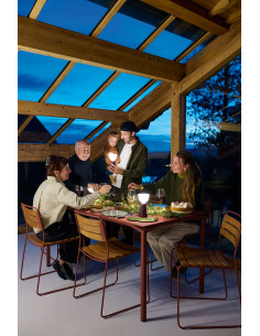 Kovový jídelní stůl Calvi 160x80 s matnou deskou, INDOOR  | FERMOB - 2 2