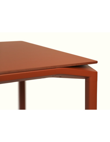 Kovový stůl Calvi 126x63 s matnou deskou, INDOOR  | FERMOB h