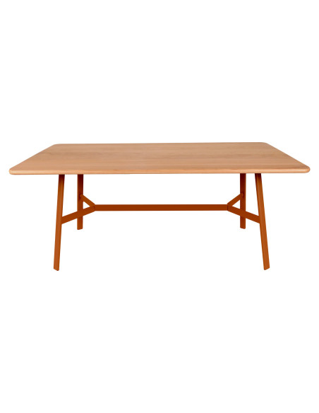 Jídelní stůl SO'O s dubovou deskou 180x90 INDOOR | FERMOB candied orange