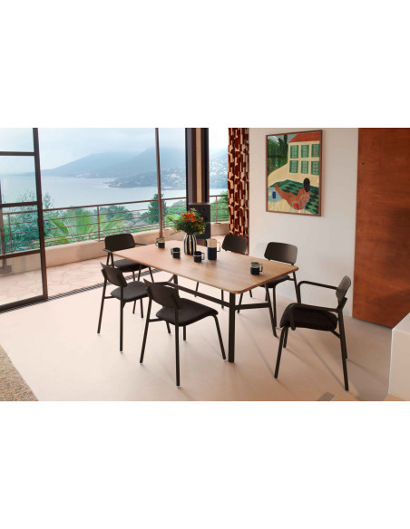 Jídelní stůl SO'O s dubovou deskou 180x90 INDOOR | FERMOB