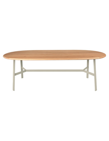 Jídelní stůl SO'O s oválnou dubovou deskou 220x95 INDOOR | FERMOB clay grey