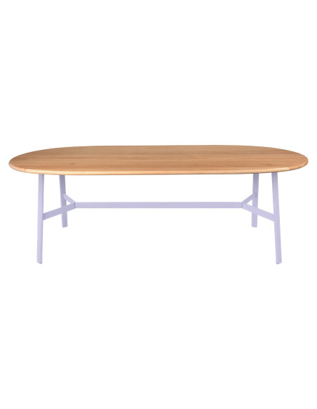 Jídelní stůl SO'O s oválnou dubovou deskou 220x95 INDOOR | FERMOB marshmallow