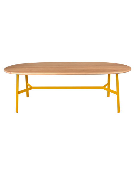 Jídelní stůl SO'O s oválnou dubovou deskou 220x95 INDOOR | FERMOB honey