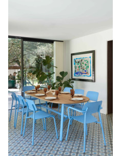 Jídelní stůl SO'O s oválnou dubovou deskou 220x95 INDOOR | FERMOB tonka 2