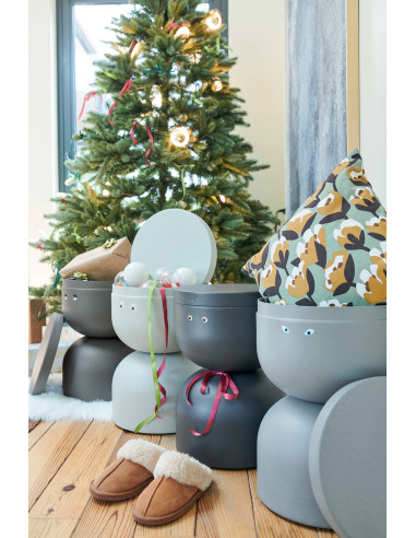 Metal table/stool Piapolo with storage space | FERMOB - 56