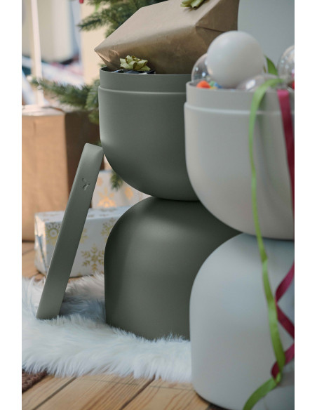 Metal table/stool Piapolo with storage space | FERMOB - 54