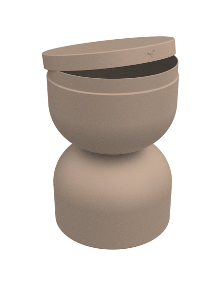 Metal table/stool Piapolo with storage space | FERMOB - 48