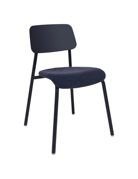 Židle Studie s čalouněným sedákem INDOOR | FERMOB deep blue