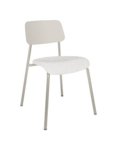 Židle Studie s čalouněným sedákem INDOOR | FERMOB clay grey