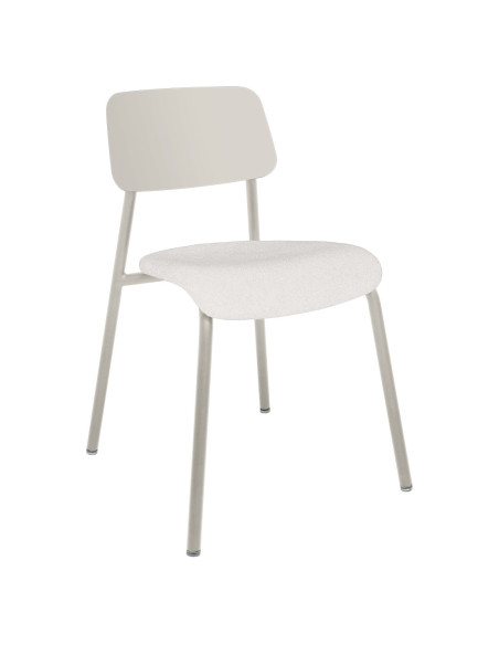 Židle Studie s čalouněným sedákem INDOOR | FERMOB clay grey