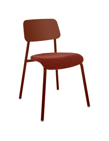 Židle Studie s čalouněným sedákem INDOOR | FERMOB red ochre